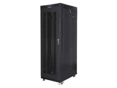 Комуникационен шкаф Lanberg 19" 27U 800 x 1200 mm, Перфорирана врата, Черен - FF01-8227-23BL gallery image 1