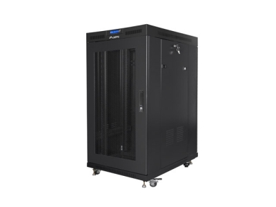 Комуникационен шкаф Lanberg 19" 22U 800 x 1000 mm, Перфорирана врата, Черен - FF01-8022-23BL gallery image 1