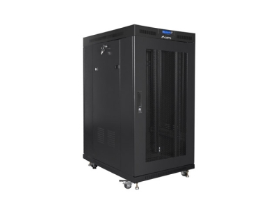 Комуникационен шкаф Lanberg 19" 22U 800 x 1000 mm, Перфорирана врата, Черен - FF01-8022-23BL gallery image 2