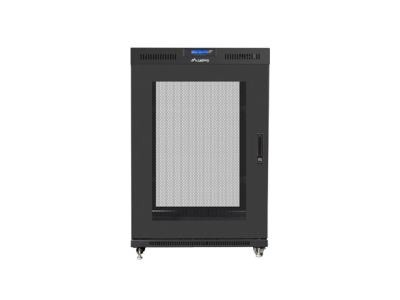 Комуникационен шкаф Lanberg 19" 22U 800 x 1000 mm, Перфорирана врата, Черен - FF01-8022-23BL gallery image 3