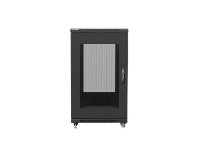 Комуникационен шкаф Lanberg 19" 22U 600 x 800 mm, Перфорирана врата, Черен - FF01-6822-23B gallery image 4