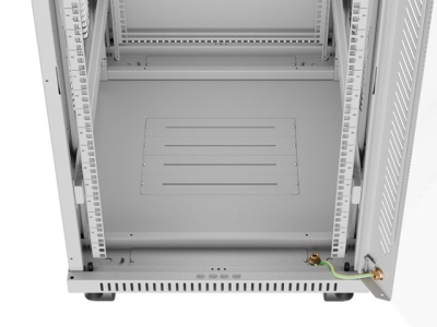 Комуникационен шкаф Lanberg 19" 22U 600 x 800 mm, Закалена стъклена врата, Сив - FF01-6822-12SL gallery image 6