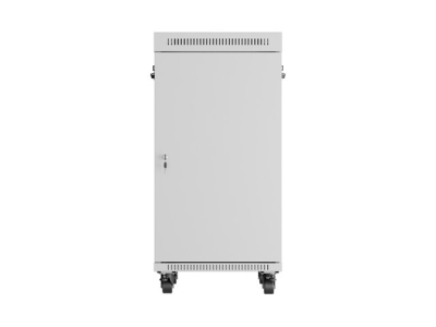 Комуникационен шкаф Lanberg 19" 22U 600 x 800 mm, Закалена стъклена врата, Сив - FF01-6822-12SL gallery image 10