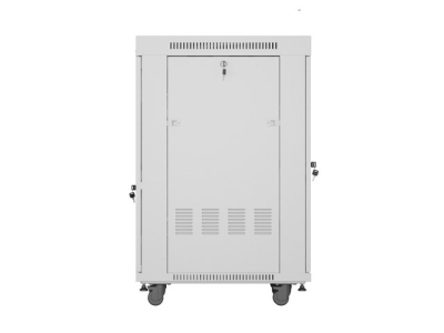 Комуникационен шкаф Lanberg 19" 22U 600 x 800 mm, Закалена стъклена врата, Сив - FF01-6822-12SL gallery image 11