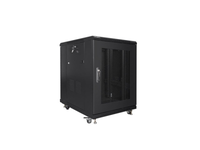 Комуникационен шкаф Lanberg 19" 15U 600 x 800 mm, Перфорирана врата, Черен - FF01-6815-23B gallery image 4