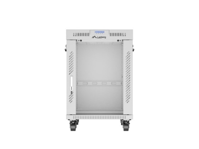 Комуникационен шкаф Lanberg 19" 15U 600 x 800 mm, Закалена стъклена врата, Сив - FF01-6815-12SL gallery image 4