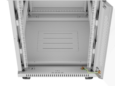 Комуникационен шкаф Lanberg 19" 15U 600 x 800 mm, Закалена стъклена врата, Сив - FF01-6815-12SL gallery image 6