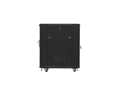 Комуникационен шкаф Lanberg 19" 15U 600 x 800 mm, Закалена стъклена врата, Черен - FF01-6815-12B gallery image 4