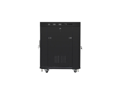 Комуникационен шкаф Lanberg 19" 15U 800 x 1000 mm, Закалена стъклена врата, Черен - FF01-8015-12BL gallery image 5