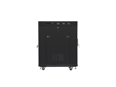 Комуникационен шкаф Lanberg 19" 15U 800 x 1000 mm, Закалена стъклена врата, Черен - FF01-8015-12BL gallery image 6