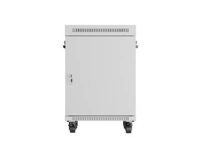 Комуникационен шкаф Lanberg 19" 15U 600 x 600 mm, Закалена стъклена врата, Сив - FF01-6615-12SL gallery image 3