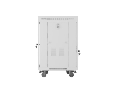 Комуникационен шкаф Lanberg 19" 15U 600 x 600 mm, Закалена стъклена врата, Сив - FF01-6615-12SL gallery image 5