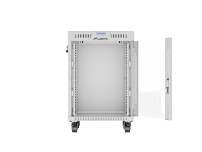 Комуникационен шкаф Lanberg 19" 15U 600 x 600 mm, Закалена стъклена врата, Сив - FF01-6615-12SL gallery image 8