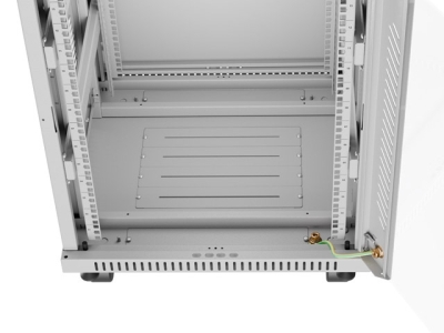 Комуникационен шкаф Lanberg 19" 15U 600 x 600 mm, Закалена стъклена врата, Сив - FF01-6615-12SL gallery image 10