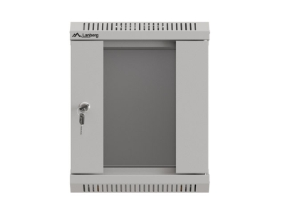 Комуникационен шкаф Lanberg 10" 6U 300 x 300 mm, Закалена стъклена врата, Сив - WF11-3306-10S gallery image 13