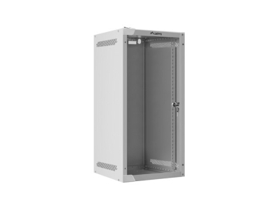 Комуникационен шкаф Lanberg 10" 12U 280 x 310 mm, Закалена стъклена врата, Сив - WF10-2312-10S gallery image 1