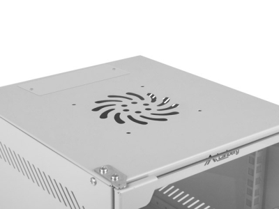Комуникационен шкаф Lanberg 10" 12U 280 x 310 mm, Закалена стъклена врата, Сив - WF10-2312-10S gallery image 2