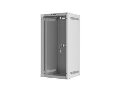 Комуникационен шкаф Lanberg 10" 12U 280 x 310 mm, Закалена стъклена врата, Сив - WF10-2312-10S gallery image 3