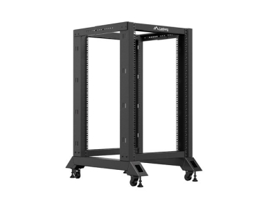 Комуникационен шкаф Lanberg 19" 18U 600 x 800 mm, Open Frame, Черен - OR01-6818-B gallery image 1