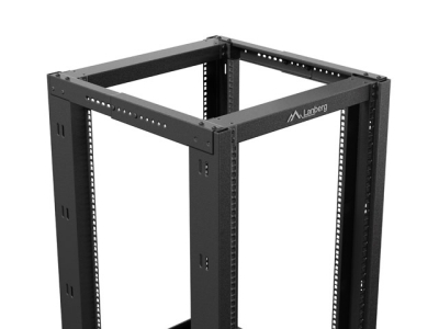 Комуникационен шкаф Lanberg 19" 18U 600 x 800 mm, Open Frame, Черен - OR01-6818-B gallery image 4