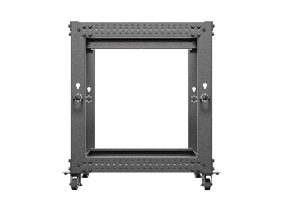 Комуникационен шкаф Lanberg 19" 12U 600 x 600–1100 mm, Open Frame, Регулируема дълбочина, Черен - OR01-6112-B gallery image 3