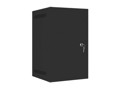 Комуникационен шкаф Lanberg 10" 9U 280 x 310 mm, Метална врата, Черен - WF10-2309-00B gallery image 1