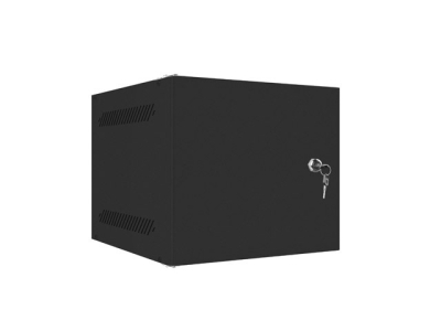 Комуникационен шкаф Lanberg 10" 6U 280 x 310 mm, Метална врата, Черен - WF10-2306-00B gallery image 1