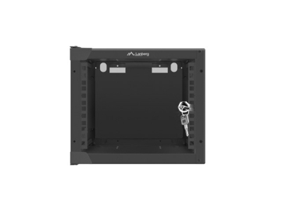 Комуникационен шкаф Lanberg 10" 4U 280 x 310 mm, Закалена стъклена врата, Черен - WF10-2304-10B gallery image 2