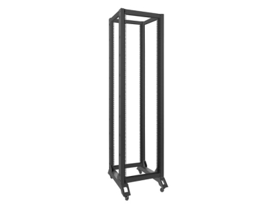 Комуникационен шкаф Lanberg 19" 42U 600 x 800 mm, Open Frame, Черен - OR01-6842-B gallery image 1