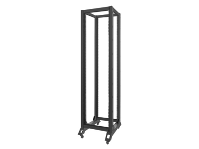 Комуникационен шкаф Lanberg 19" 42U 600 x 800 mm, Open Frame, Черен - OR01-6842-B gallery image 2