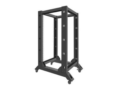 Комуникационен шкаф Lanberg 19" 22U 600 x 800 mm, Open Frame, Черен - OR01-6822-B gallery image 2
