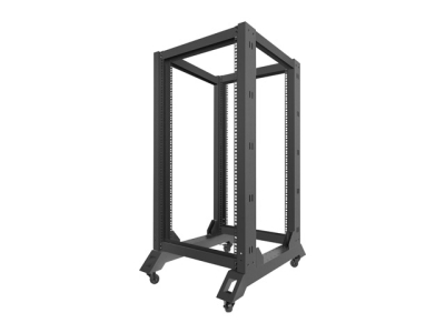 Комуникационен шкаф Lanberg 19" 22U 600 x 800 mm, Open Frame, Черен - OR01-6822-B gallery image 5