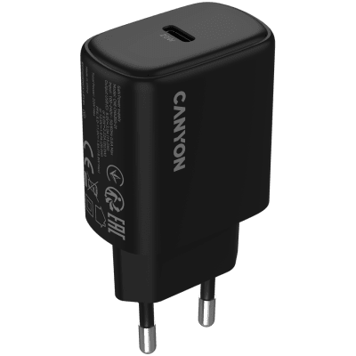 Зарядно устройство Canyon OnCharge 200 20W, Черно - CNE-CHA200-11 gallery image 1
