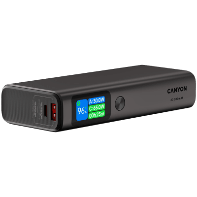 PowerBank Canyon OnPower 230, 130 W, 20000 mAh, Тъмносив - CNS-CPB230DG gallery image 5