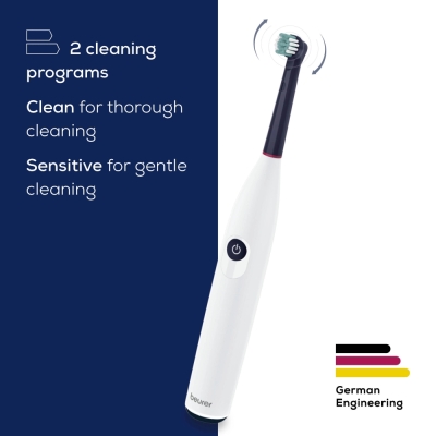 Електрическа четка за зъби Beurer TB 15, Бяла + 4 броя резервни накрайници Clean - 10492_BEU_10156_BEU gallery image 3