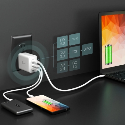 Зарядно устройство j5create 65 W, Бяло - JUP3365E gallery image 6