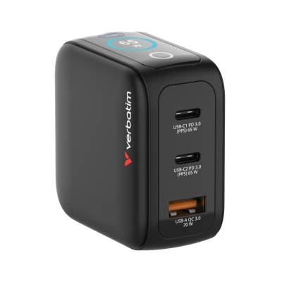 Зарядно устройство Verbatim Mini 65 W, Черно - 30238 gallery image 5