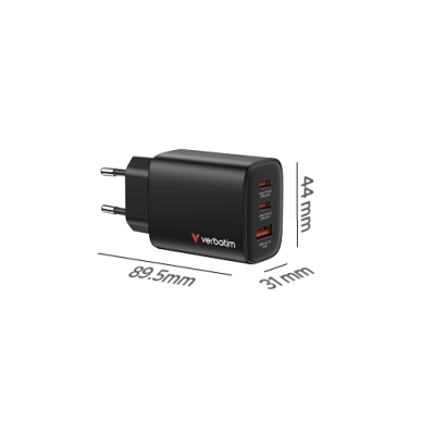 Зарядно устройство Verbatim Essentials 65 W, Черно - 32352 gallery image 7