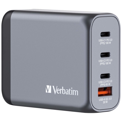 Зарядно устройство Verbatim GNC-100 100 W, Сиво - 32202 gallery image 1