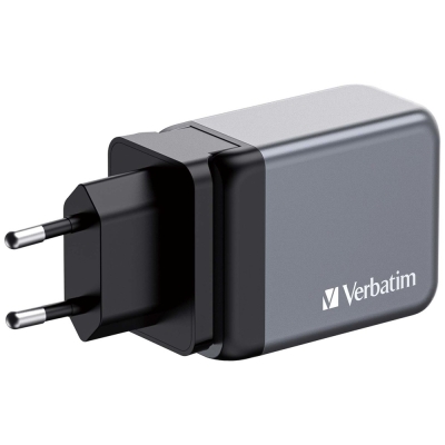 Зарядно устройство Verbatim GNC-65 65W, Сиво - 32201 gallery image 3