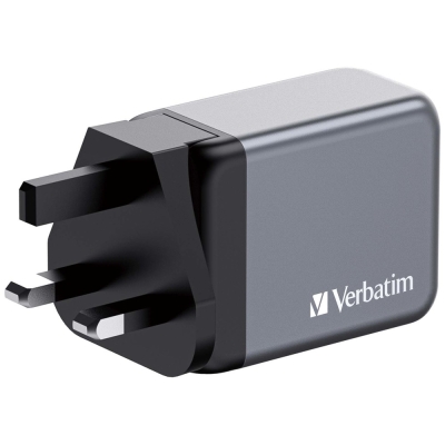 Зарядно устройство Verbatim GNC-65 65W, Сиво - 32201 gallery image 4