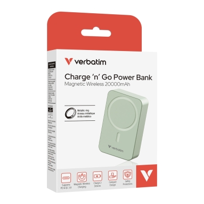 PowerBank Verbatim Charge 'n' Go Essentials, 35 W, 20000 mAh, Зелен - 32224 gallery image 7