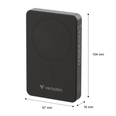 PowerBank Verbatim Charge 'n' Go Essentials, 20 W, 10000 mAh, Черен - 32227 gallery image 5