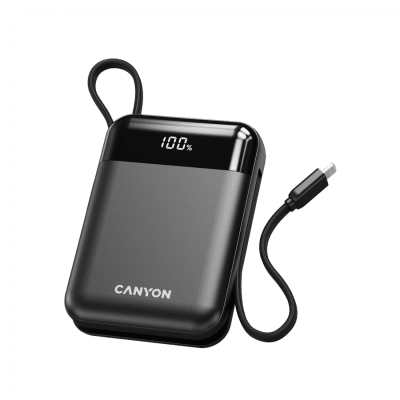 PowerBank Canyon OnPower 104, 22.5 W, 10000 mAh, Черен - CNS-CPB104B gallery image 1