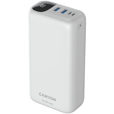 PowerBank Canyon PB-301, 30000 mAh, Бял - CNE-CPB301W gallery image 2