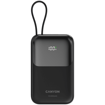 PowerBank Canyon OnPower 101, 22.5 W, Черен - CNS-CPB101BK gallery image 1