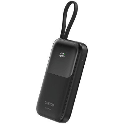 PowerBank Canyon OnPower 101, 22.5 W, Черен - CNS-CPB101BK gallery image 2