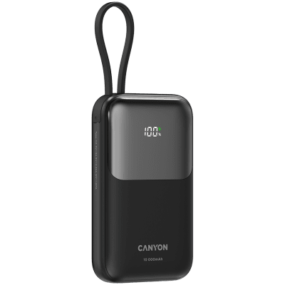 PowerBank Canyon OnPower 101, 22.5 W, Черен - CNS-CPB101BK gallery image 3