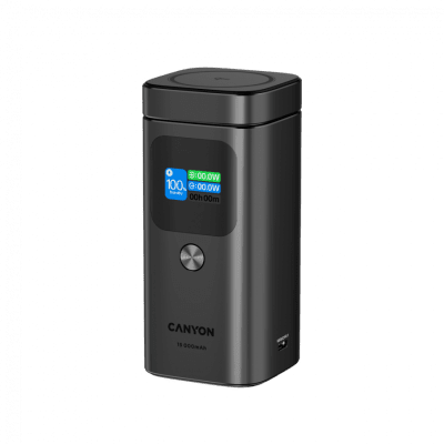 PowerBank Canyon OnPower 150, 100 W, 15000 mAh, Тъмносив - CNS-CPB150DG gallery image 2