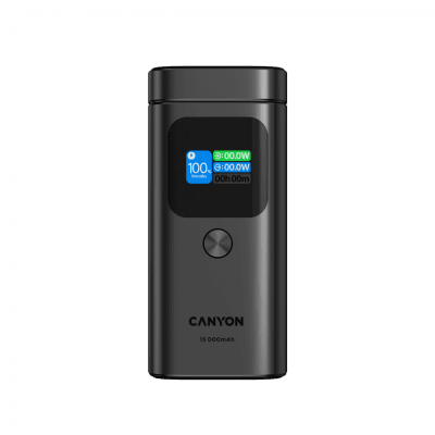 PowerBank Canyon OnPower 150, 100 W, 15000 mAh, Тъмносив - CNS-CPB150DG gallery image 3